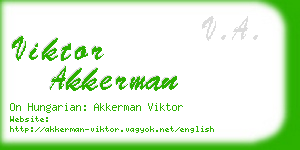 viktor akkerman business card